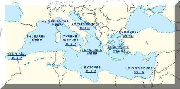 Das Europaische Mittelmeer Lexas Information Die Wichtigsten Gewasser Der Erde